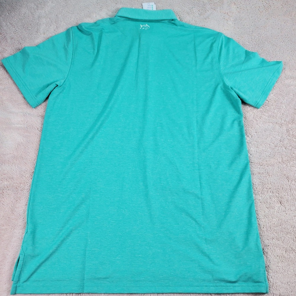 Southern Tide Mens brreeze Performance Polo Heather Turtle Green 10348 Size M - Picture 8 of 9